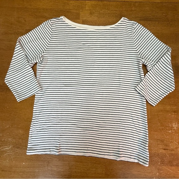 Talbots Tops - Talbots Black and White Striped Tee 0X X